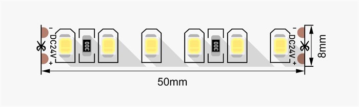 Лента SWG ceiling, SMD2835, 160 led/м, 11,8Вт/м, 24В, IP20, Теплый белый, 3М 5 м 2696 - фото 5181